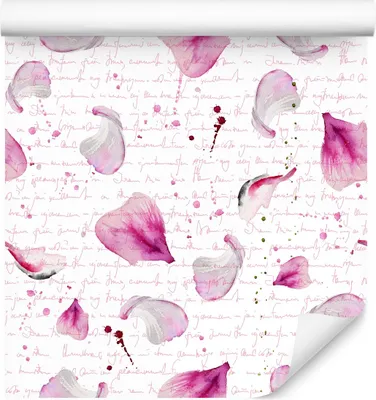 Produktbild von 10m VLIES TAPETE Rolle Natur Blumen Flora Blüten Rosen Brief Aquarell XXL