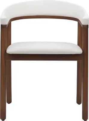 Immagine prodotto di Sedia da pranzo Sedia in legno bianco Sedia moderna monoposto con braccioli Sedie