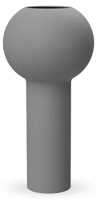 Keramik-Pillarvase, grau, 17x32 cm