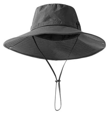 Produktbild von Fischerhut mit extra breiter Krempe, verstellbarer Passform, winddicht, mit Schnalle, faltbar, ideal für Reisen und Outdoor-Aktivitäten, UV-Schutz
