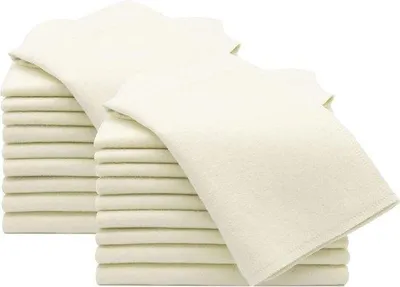 Produktbild von Famanu Reinigungstuch Set 20 Stück 40 x 40 cm 100% Baumwolle Unbleich Weiß