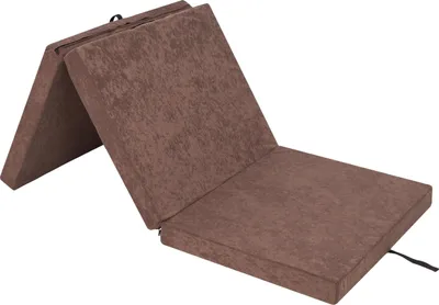 Produktbild von Skladací matrac, matrac do spálne, matrac pre hostí, kempingový matrac, matrac na spanie, plocha na ležanie, plážový matrac, matrac do auta, 195 x 80 cm svetlohnedý