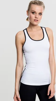 Immagine prodotto di Urban Classics TB1660 | Top sportivo da donna XS-XL - Colore: wht/blk - Taglia: M