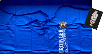 Produktbild von Erdinger Alkoholfrei Kellner Schürze Bistroschürze Vorbinder Küchenschürze Kellnerschürze Bistro Gastro blau - ca. 100x78cm