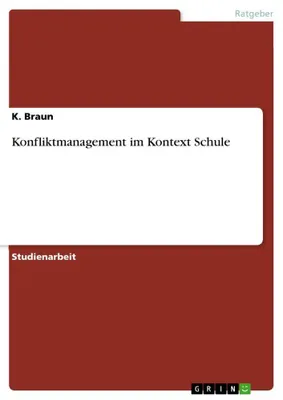 Produktbild von Konfliktmanagement im Kontext Schule