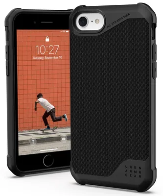 Produktbild von Urban Armor Gear Metropolis Lite, Cover, Apple, iPhone (2022), 11,9 cm (4.7"), Schwarz