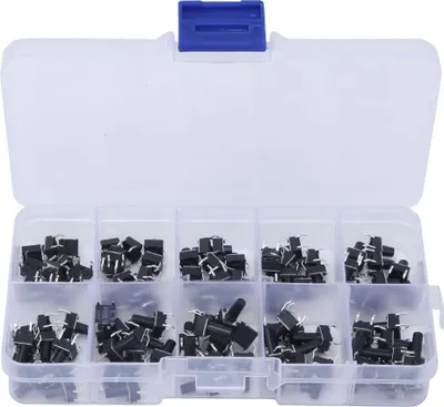 Produktbild von 100 Stš¹ck 10-Wert 6x6x4,3-13 mm Taktiler Drucktaster Wasserdichter Mikro-Taktschalter