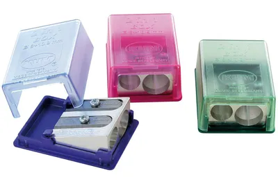 Produktbild von Spitzdose doppelt flach - 2in1 Box, farbig sortiert, Pack mit 1 Stück