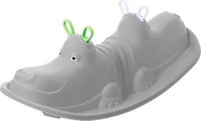 Zdjęcie produktu dla Wieloosobowy bujak dla dzieci Hippo - szary