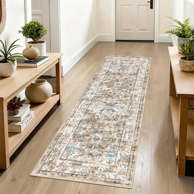 Productafbeelding van Vintage vloerkleed met antislip onderkant