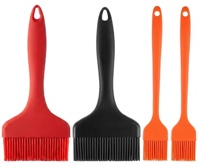 4er Set Silikon-Backpinsel, 21 cm, hitzebeständig, spülmaschinengeeignet