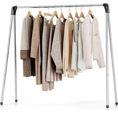 Klappbarer Wäscheständer aus Edelstahl, 121 cm, platzsparend