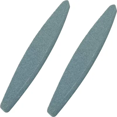 Zdjęcie produktu dla 2 sztuki Kamień ostrzący do noży, owalny kamień ostrzący 235 mm, kamień ostrzący do siekier, kamień ostrzący w kształcie łódki do ostrzenia narzędzi ogrodniczych, noży kuchennych, dłut, siekier, kos