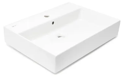 Immagine prodotto di SAT EDGY lavabo quadrato da 60 cm con troppopieno e foro per rubinetto, bianco