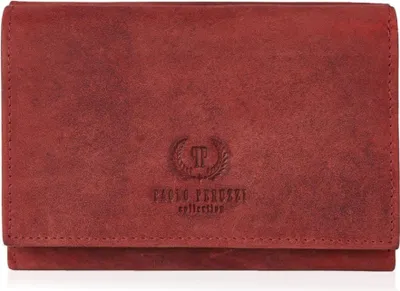 Produktbild von Paolo Peruzzi, mittelgroße Damen Geldbörse aus Echtes Leder, Rot