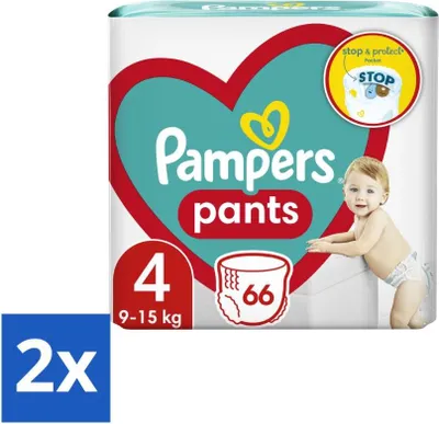 Immagine prodotto di Pampers – Pannolini – Taglia 4 – 66 pannolini - Confezione risparmio - 2 pezzi