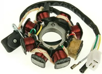 Produktbild von GY6 Lichtmaschine Stator Version 2 kompatibel mit GY6 Motortyp 139QMB / 139QMA