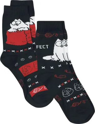 Produktbild von Simon's Cat Socken Uni Simon´s Cat- 2er Set multicolor EU 39-42
