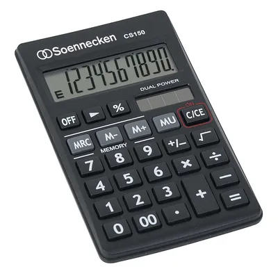 Produktbild von Soennecken Taschenrechner CS150 8660 schwarz