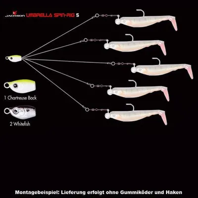 Produktbild von Jackson Umbrella Spin-Rig 5er System, Farbe:Whitefish
