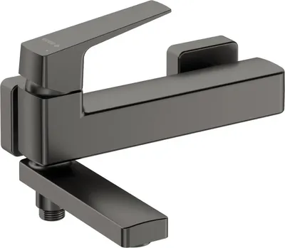 Image de Wall-mounted bathtub mixer - with folding spout