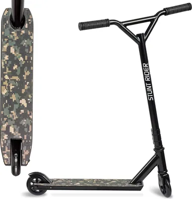 Produktbild von LifeGoods StuntRider - Stunt Scooter - Tretroller ab 8 Jahre - 100mm Räder - Jungen/Mädchen - Schwarz