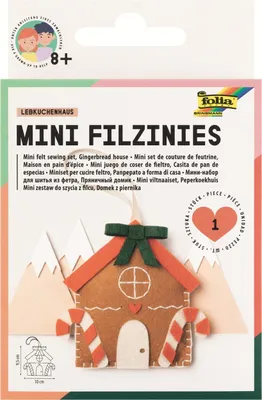 Immagine prodotto di folia mini set da cucito in feltro "Filzinies" 19 pezzi casa di pan di zenzero