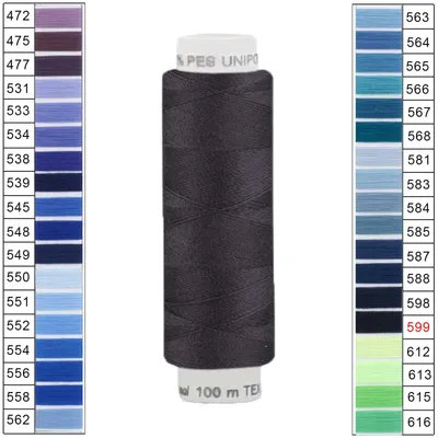 10 x 100m / 1 Spule Unipoly 120 TEX14x2 Polyester schwarzblau