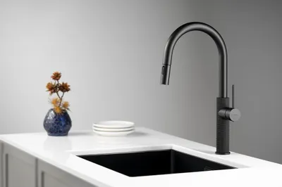 Produktbild von Sapho FLAWO Küchenarmatur mit ausziehbarer Spülbrause, schwarz matt