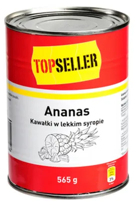Obrázok produktu pre Tops Kúsky ananásu v sirupe 565 g