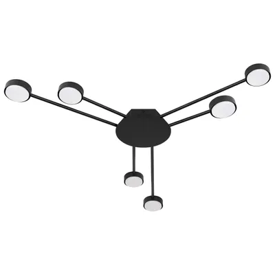 Produktbild von MasterLED Deckenleuchte 6-flammig GX53 Schwarz für Wohnzimmer und Esszimmer