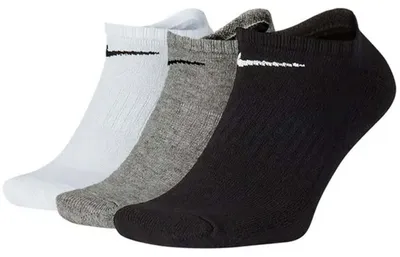 Produktbild von Nike Sportswear Everyday No Show Schwarz/Weiss/Grau (3 Paar) – Herrensocken