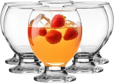 Produktbild von Glasmark Krosno Gläser Eisschale 6er Set 0,28 Liter Eisbecher Dessertschale Cocktailgläser Cocktail Trinkgläser Wassergläser Kelchgläser Spülmaschinenfest Kindergläser Kleine Gläser 6 x 280 ML