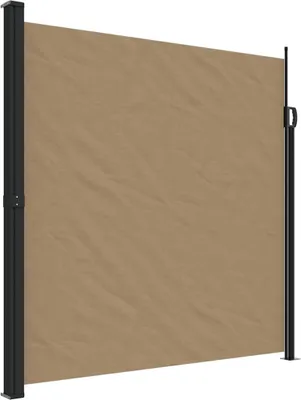 Image de vidaXL Marquise latérale extensible Taupe 200x500 cm