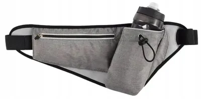 Produktbild von Sport Bauchtasche mit Flaschenhalter, Grau, Wasserdicht