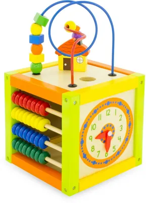 Produktbild von Motorikwürfel  Activity Cube Holz Baby Motorik Spielzeug Aktivitätswürfel