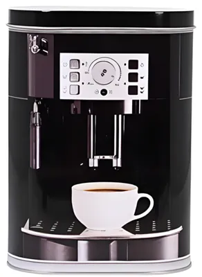 Produktbild von Excellent Houseware Coffee Vorratsdose - schwarz - Kaffeemaschinenaufdruck - 1800 ml