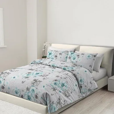 Image de Ensemble de literie Ibenzoa® pour lit double, 200x220 cm – comprenant 2 taies d'oreiller de 80x80 cm, 100% microfibre, hypoallergénique, fermeture éclair dissimulée et coins renforcés