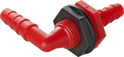 Tankdurchführung mit Schlauchtülle 10x12mm DVGW W270 / KTW A Gewinkelt rot gelb