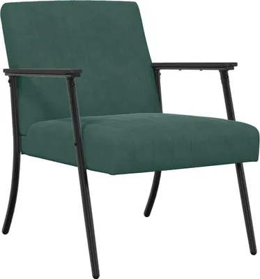 Zdjęcie produktu dla vidaXL Fotel ciemnozielony 59 x 75 x 78 cm aksamitny
