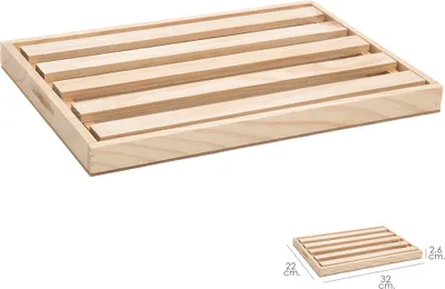 Produktbild von Oryx Holzbrotbrett mit Krümelsammler 32 x 22 cm.