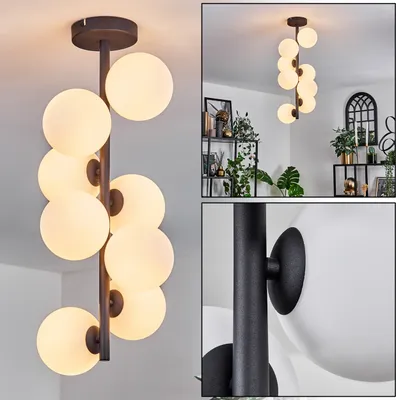 Produktbild von Isorella Deckenlampe aus Metall/Glas in Schwarz/Weiß