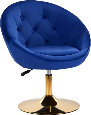 Image de 4Rico fauteuil pivotant QS-BL12G velours bleu marine