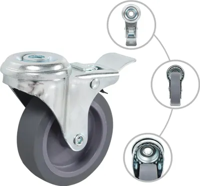 Produktbild von vidaXL 8 Stk. Lenkrollen mit Rückenloch 75 mm