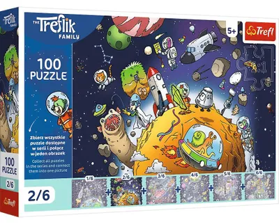 Zdjęcie produktu dla Puzzle 100 Trefliki w kosmosie TREFL