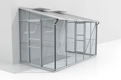 Produktbild von Vitavia Anlehn-Gewächshaus "Osiris 6500" aluminium eloxiert 6,5 m² 3 mm ESG, 6 mm HKP