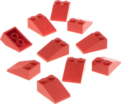 Produktbild von 10x Lego Dachstein 33° 3x2 rot Dachziegel Schräg Stein 8157 75913 329821 3298