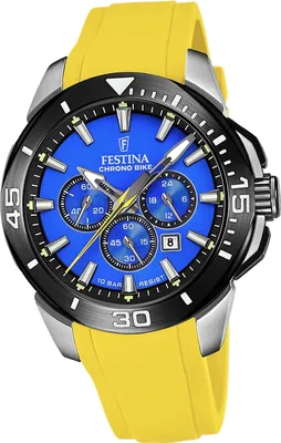 Produktbild von Festina Silikon Herren Uhr Armbanduhr gelb Sport D2UF20642/D