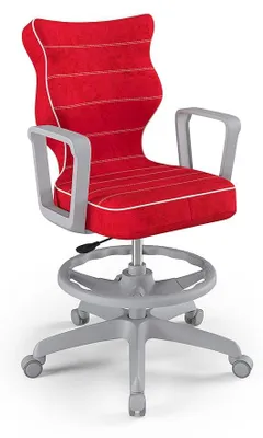 Produktbild von Jugend-Wachstumsstuhl Ergonomischer Schreibtischstuhl Für Körpergrösse 146-176 Cm, Norm Grau Visto 09, Mit Fussstütze