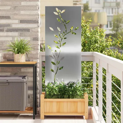 Obrázok produktu pre Maison Exclusive – Záhradná clona strieborná 50 x 140 cm Pozinkovaná oceľ